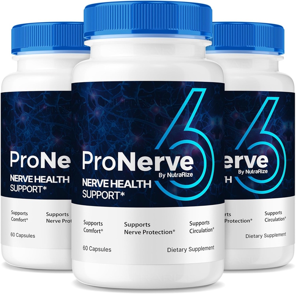 NutraRize (3 iepakojumi) ProNerve6 Neiropātija, ProNerve 6 Nerve atbalsta papildinājums, Pro Nerve 6 kapsulas, ProNerve6 Pastillas Atsauksmes (180 kapsulas)