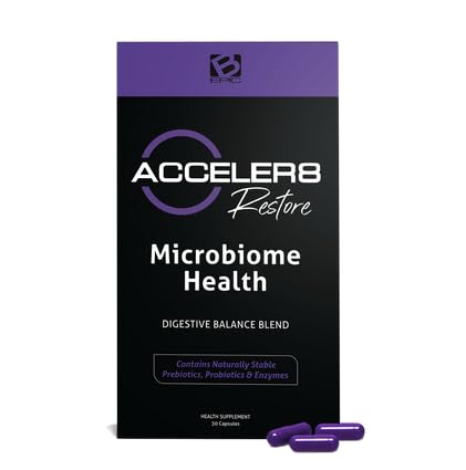 Bepic's Acceler8 Atjaunot - 1 Box - 1 Mēneša Piedāvājums - 30 Kapsulas - Purple Capsules - Detox un tīrīt - Gut un Digestive Health