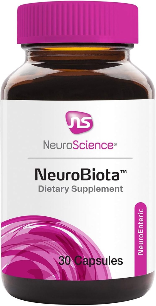 NeuroScience Mood Probiotic for Women & Men - NeuroBiota Mood Support Papildinājums ar Probiotikām gremošanas veselībai, Imūnsupport & Healthy GABA Activity - Barot Gut-Brain ass (30 kapsulas)