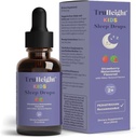 TruHeight Kids Sleep Tincture Ages 2+ (Watermelon Flavor) - Mazuļi, bērni un bērni dabas miega palīglīdzekļi - Baby, Toddler, Child Melatonin 2 gadu vecs+ - vitamīns B6, Riboflavin, cinks, varš, citrons Balm