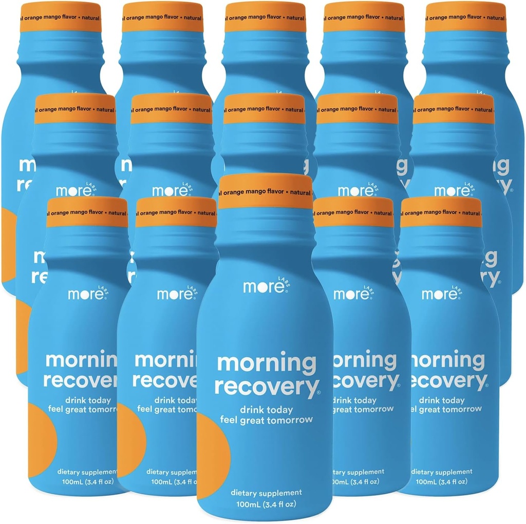 Vairāk Labs Morning Recovery Orange Mango Flavor Electrolyte & Milk Thattle Drink 15 Iepakojums 