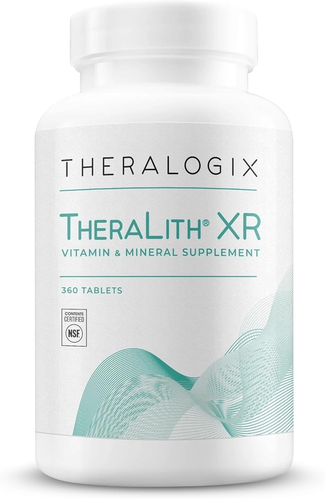 Theralogix TheraLith XR Vitamīnu un minerālvielu papildinājums - atbalsta veselīgu urīna ķīmiju un kalcija oksalāta līmeni ar magniju, B6 vitamīnu un kāliju * - NSF Sertificētas - 360 tabletes