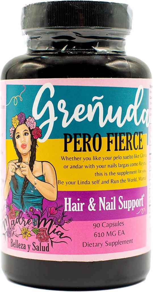 Grenuda Pero Fierce - Matu un nagu atbalsts - pīrāgs Sakne, zirgaste, sting Nettle, Ginko Leaf, Biotin - 30 dienu piegādes 90 kapsulas, 650MG Katra