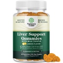 Attīra augu Liver Detox Gummies Aknas Atbalsts Milk Thattle Gumies with Artichoke Extract Turmeric Curcumin un L-karnitīns - Vegan un ne-GMO - Sweet Lemon (30 Kalpo)