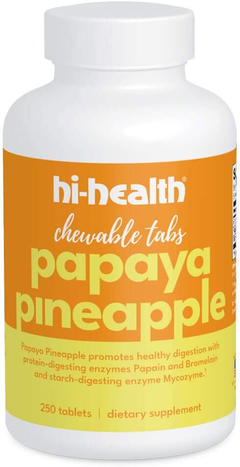 Hi-Health Papaya ananass Chewable Tabs (250 tabletes)