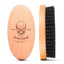 Kažokādas Bristle Matu Bārda Brush vīriešiem, Kažokādu Travel Vīriešu Koka Mazs Soft Beard Brush (Skull)