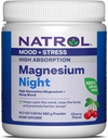 Natrol magnija nakts 325 mg, augsta absorbcija Magnijs un miegs Blend, lai palīdzētu nomierināt prātu, atslābināt ķermeni un veicināt labāku miegu, 16.3 OZ ķiršu apstrādāts pulveris, līdz 60 dienu piegādes