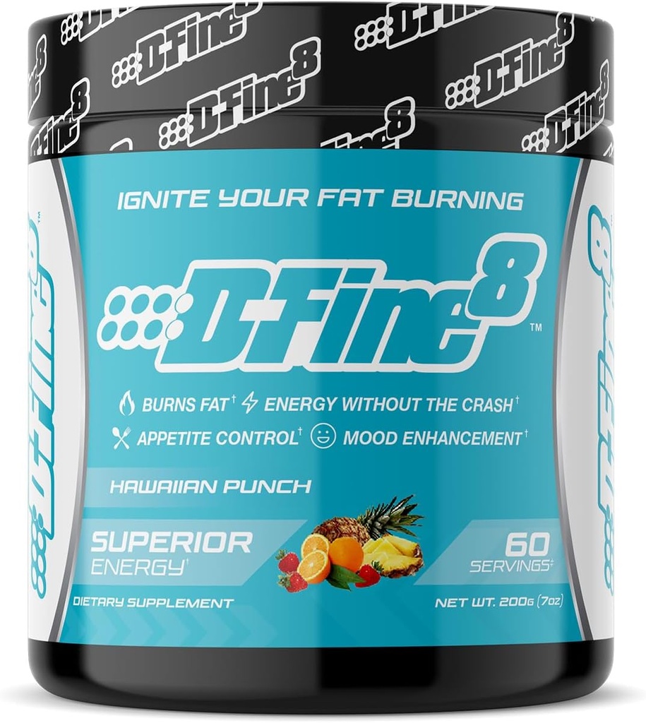 Termogēnā pirmsdarbs enerģijas pulveris un sasmalcināšanas papildinājums, Boost enerģijas Mood & Focus, bez cukura, satur Senactiv, izturība, 300mg kofeīns, N-Acetyl-L-Tyrosine (Hawaiian Punch)