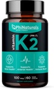 PhiNaturals K2 vitamīns Mk7 100 μg Vegan 60 kapsulas Kaulu veselība Sirds un asinsvadu artērijas - VIT k-2 MK-7 100mkg Papildinājums no Natto
