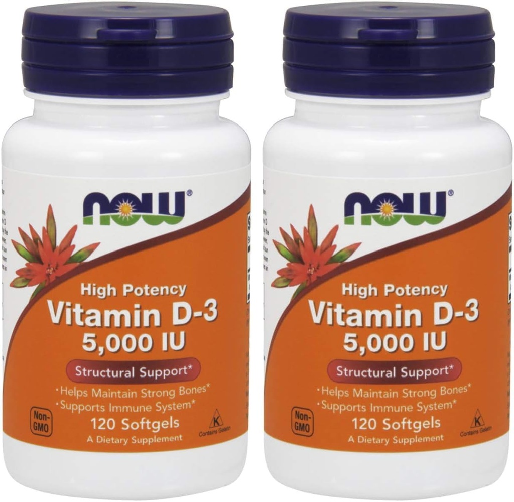 D vitamīns 3 5 000 SV, 120 softgeli (2. iepakojums)