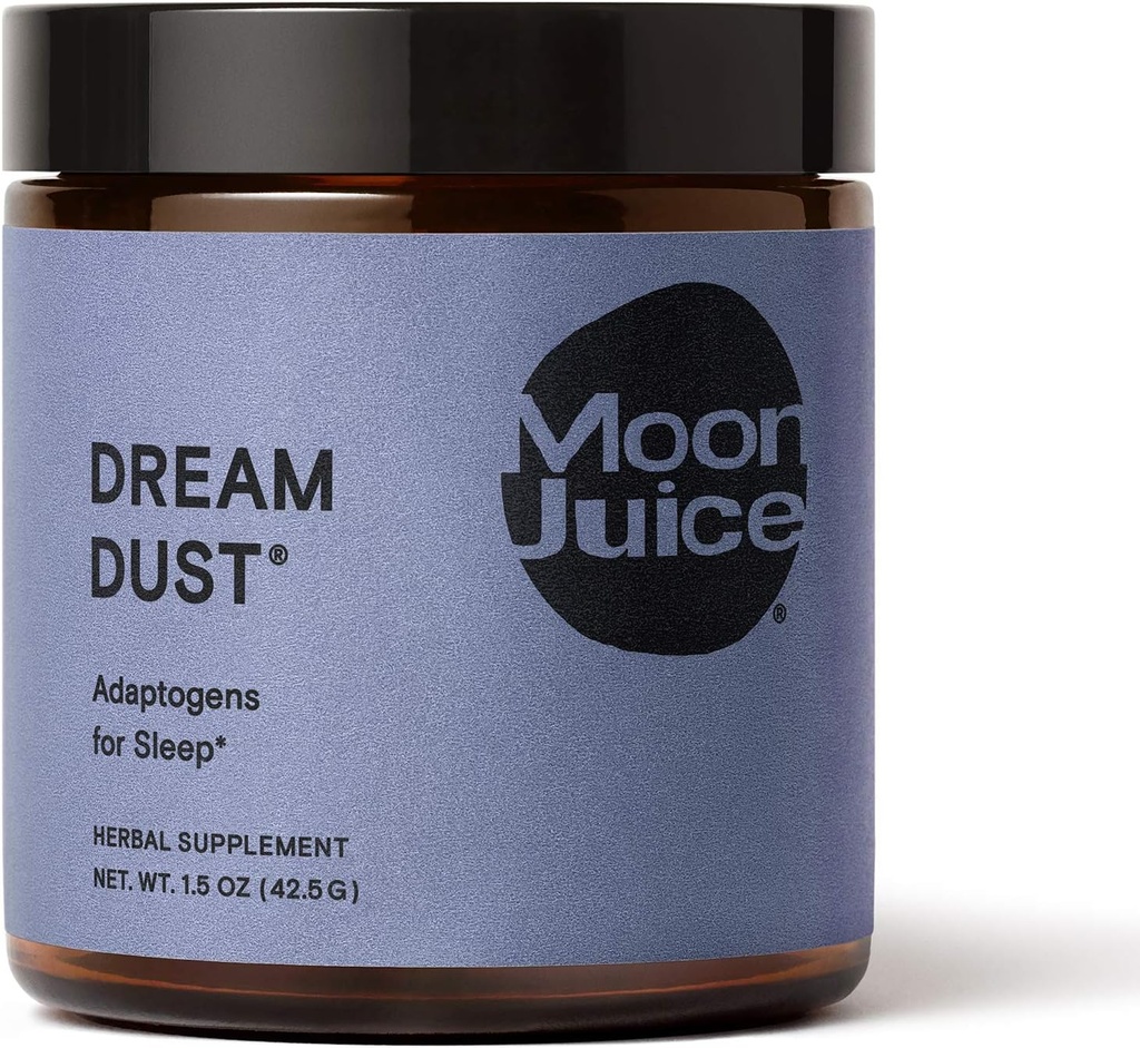 Dream Dust by Moon Juice - Tranquil Rest - Dabisks adaptogēns pulvera papildinājums - Ashwagandha, Chamomile, Jujube, Polygala & Schisandra - Vegan, Non-GMO, Gluten-Free (1,5oz)