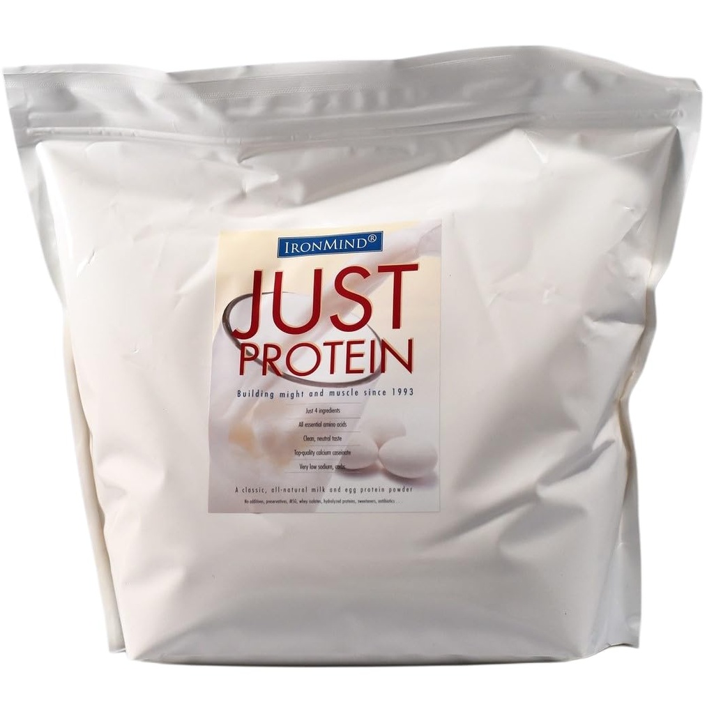 IronMind Just Protein – 5 mārciņa Classic Piena un olu papildinājums Pulveris, Vanilla, Non-GMO, Nav piedevas – 18g Olbaltumvielas, 80 Servē