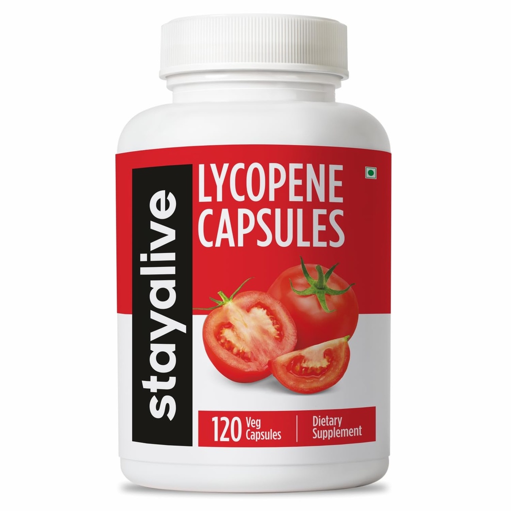 STAY ALIVE Lycopene papildinājums vīriešiem 60mg, dabas tomātu ekstrakta pulveris, 120 kapsulas ar 4 mēnešu piegādes, 100% Veg Lycopene Complex, Non-GMO un lipekļa bezmaksas karotinoīdu papildinājums