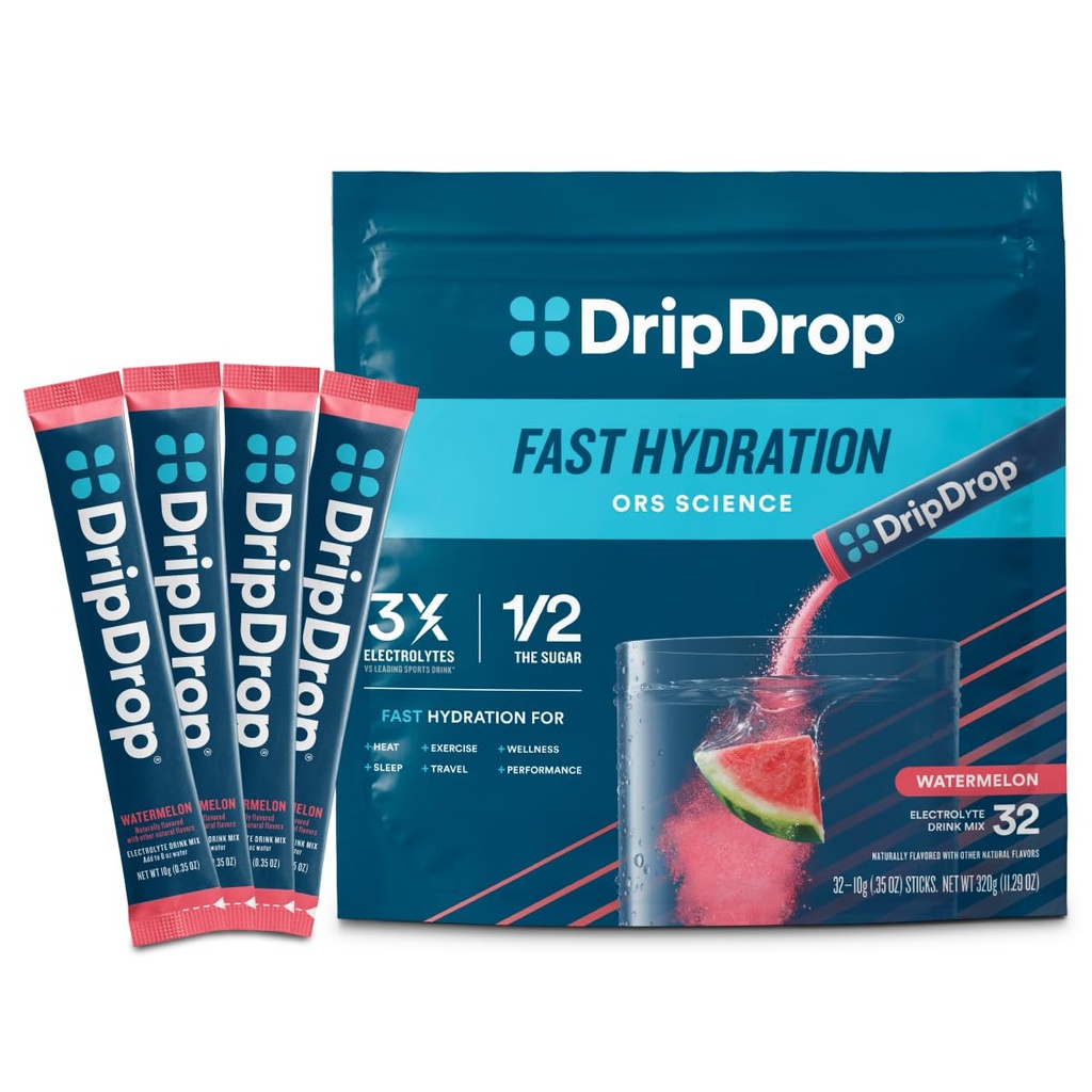Arbūzs - Arbūzs - Viens Serve Elektrolītu Pulveris Dzēriens Mix - Ne-GMO, Bez Gluten, Vegan - 32 Sticks