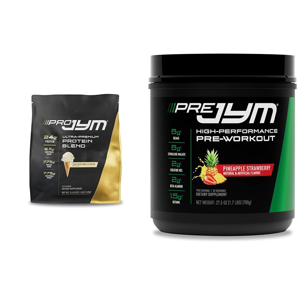 PRO JYM 45 Kalpo - Taitian Vanilla Bean & PRE JYM 30 Kalpo - Ananas Strawberry