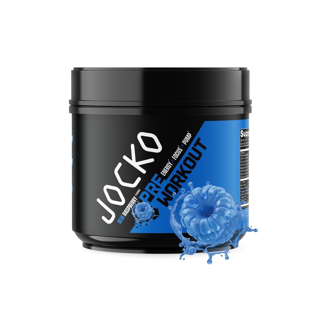 Jocko degviela Ultimate pirms treniņa pulveris - Pirms treniņa enerģijas pulveris Dzēriens vīriešiem un sievietēm - Augstas notim Cukurs-free Nootrop Blend, lai atbalstītu muskuļu sūknis, enerģija, & atgūšana 200mg kofeīns Blue Avenes