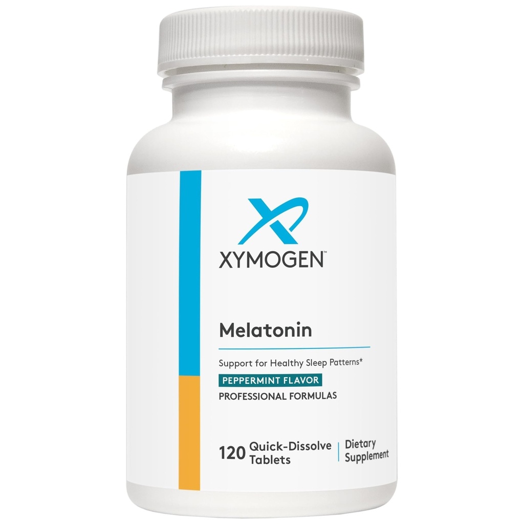 XYMOGEN Melatonīns - piparmētra Lozenges - 3 mg Melatonīna Papildinājums nakts laikā, Antioksidants + Imūnsupporta līdzeklis (120 Quick-Dissolve tabletes)