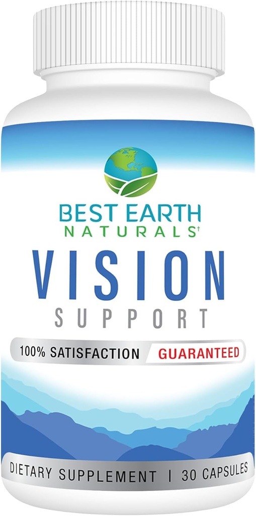 Vision Support Formula Papildinājums ar acu vitamīniem, luteīns, vitamīns A, Quercetin un vairāk - 30 Skaits