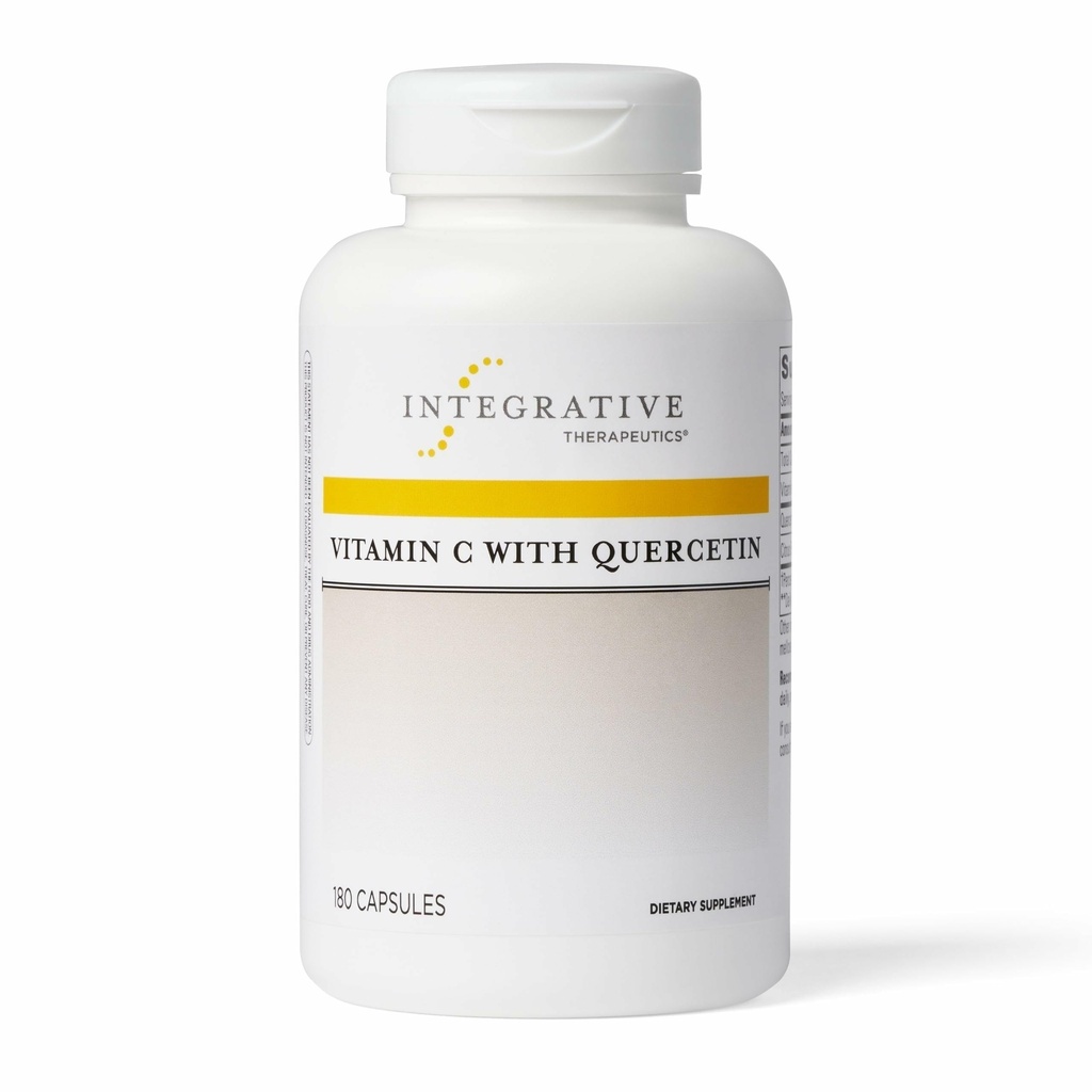 Integratīvie terapeitiskie līdzekļi C vitamīns ar Quercetīnu - C vitamīns Papildinājums imūnās sistēmas atbalstam * - Atbalsta antioksidanta aktivitāti * - Vegan, bez lipekļa un bez piena - 180 kapsulas (90 Kalpojumi)