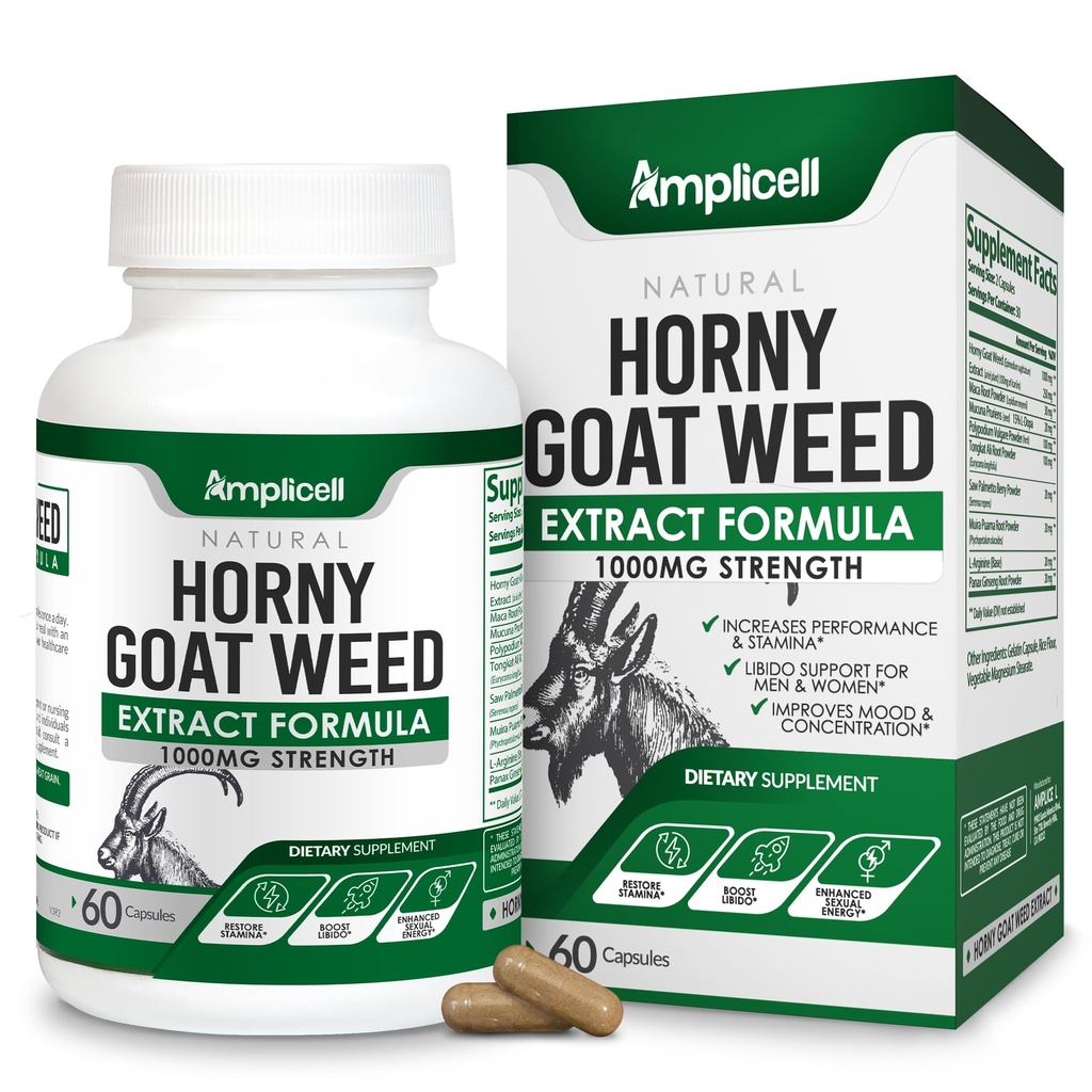 Horny Kaza Weed with Maca Root, Tongkat Ali, L-Arginine & Panax Ginseng – Vīriešu Performance & Libido Booster Papildinājums – Enerģija, izturības un kvalitātes tabletes vīriešiem un sievietēm – 60 kapsulas