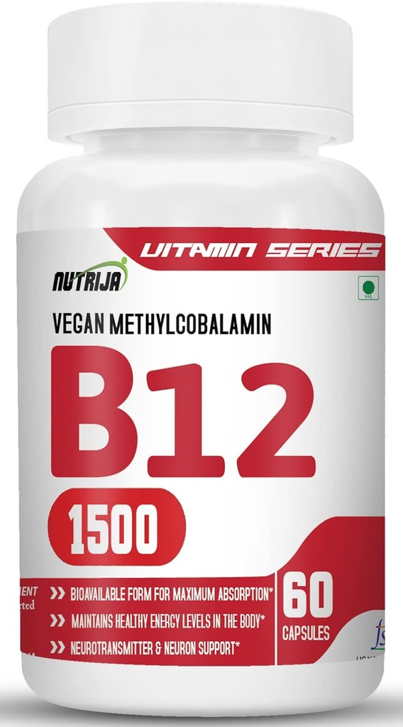 B12 vitamīna papildinājums (60 kapsulas)