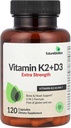 Futurebiotics K2 vitamīns + D3, papildus stiprums, 120 kapsulas