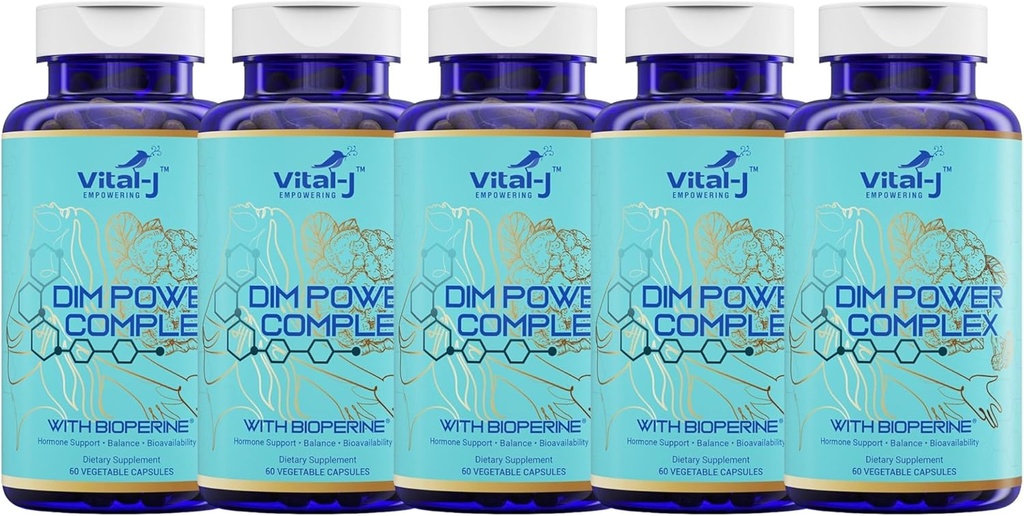 4-in-1 DIM potents komplekss 300mg - Estrogen balanss un vielmaiņa, enerģija un menopauzes Atbalsta papildinājums ar bioperīnu (x4), kalcija un brokoļu ekstrakts - sievietēm un vīriešiem 150 Kalpo