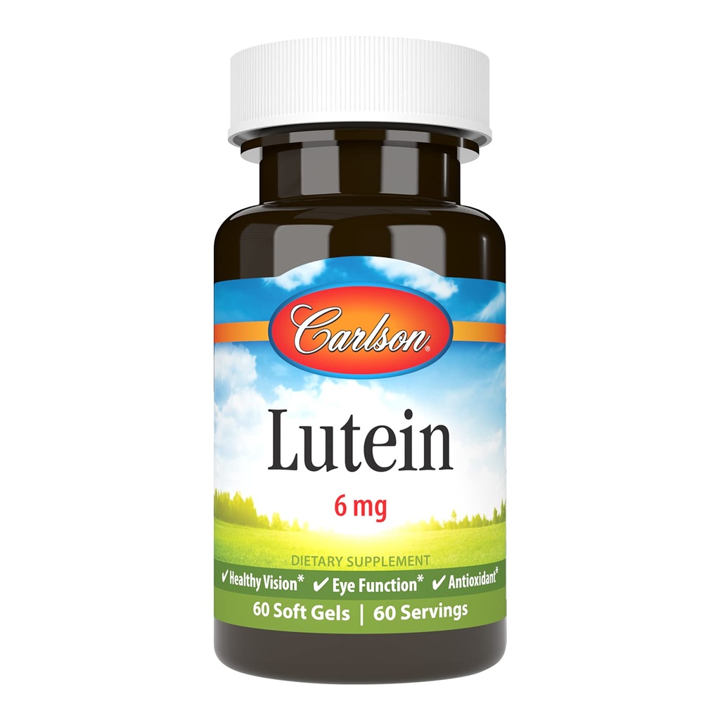 Carlson - luteīns, 6 mg, veselīga redzes un acu funkcija, antioksidants, 60 softgeli
