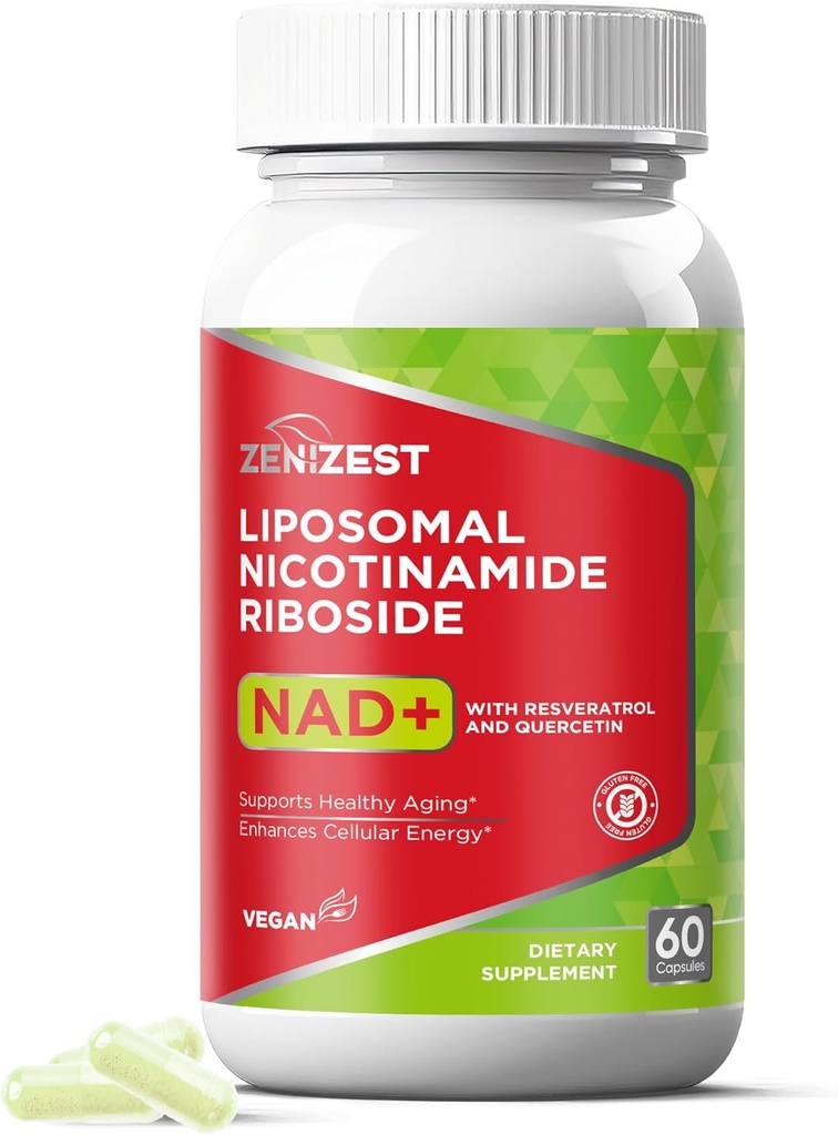 NAD+ Papildinājums NMN Alternatīva - Liposomāls Nikotinamīds Riboside ar Resveratrol & Quercetin anti novecošanās šūnu reģenerācijas enerģijas Focus vīriešiem sievietēm