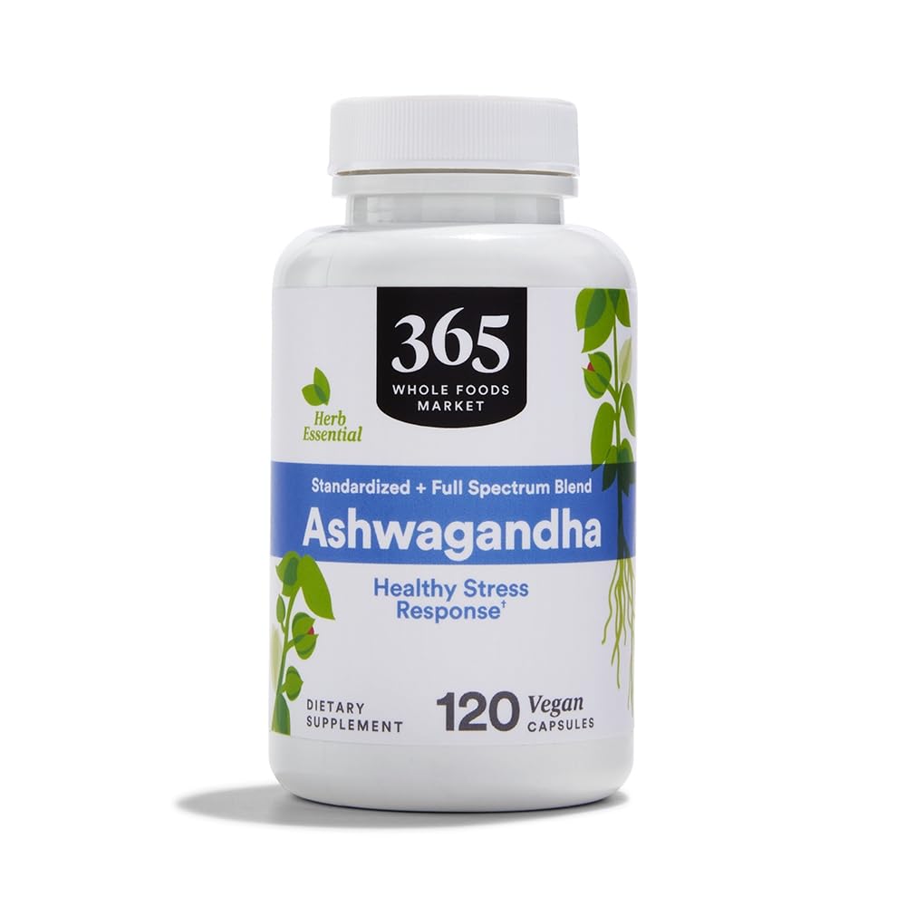 365, ko vesels pārtikas tirgus, Ashwagandha, 120 CT