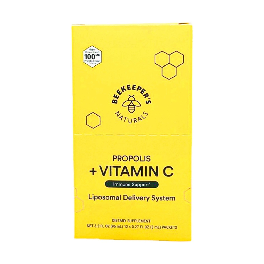 Biškopji Naturals Liposomal Propolis ar vitamīnu C 12 Count, 0,27 Fz
