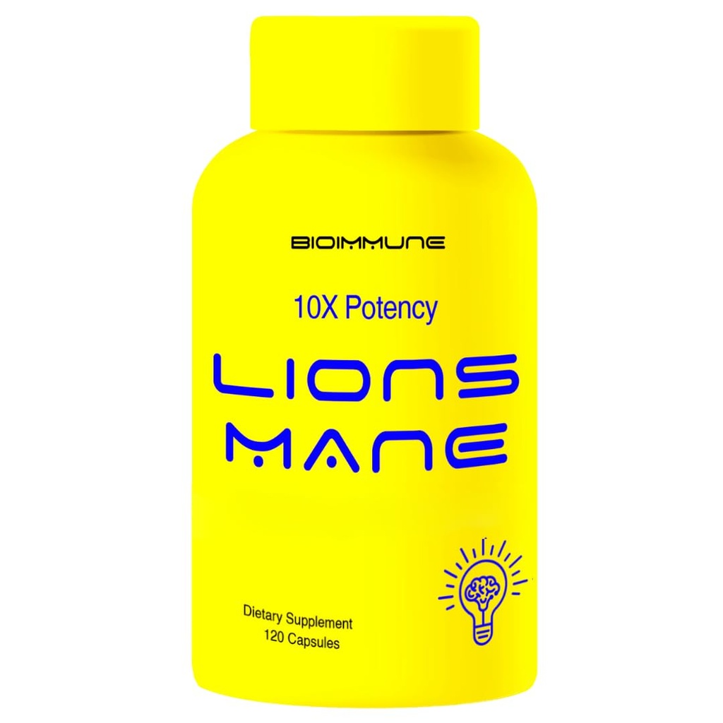 Organic Lions Mane Papildinājums Kapsulas 120 Kapsulas w/Patent LitropaneTM Imūnās sistēmas Booster Nootrop Brain Sēņu Papildinājums. 10X ekstrakts Salīdzināms ar 18000mg