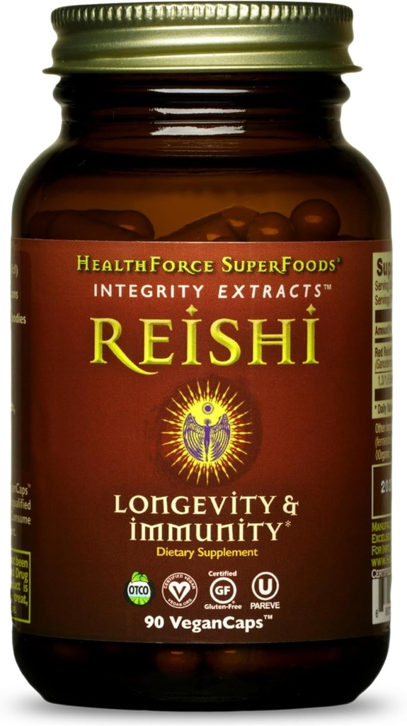 HealthForce Superfoods Integrity ekstrakti Reiši - Kapsulas - 90 Vegan kapsulas