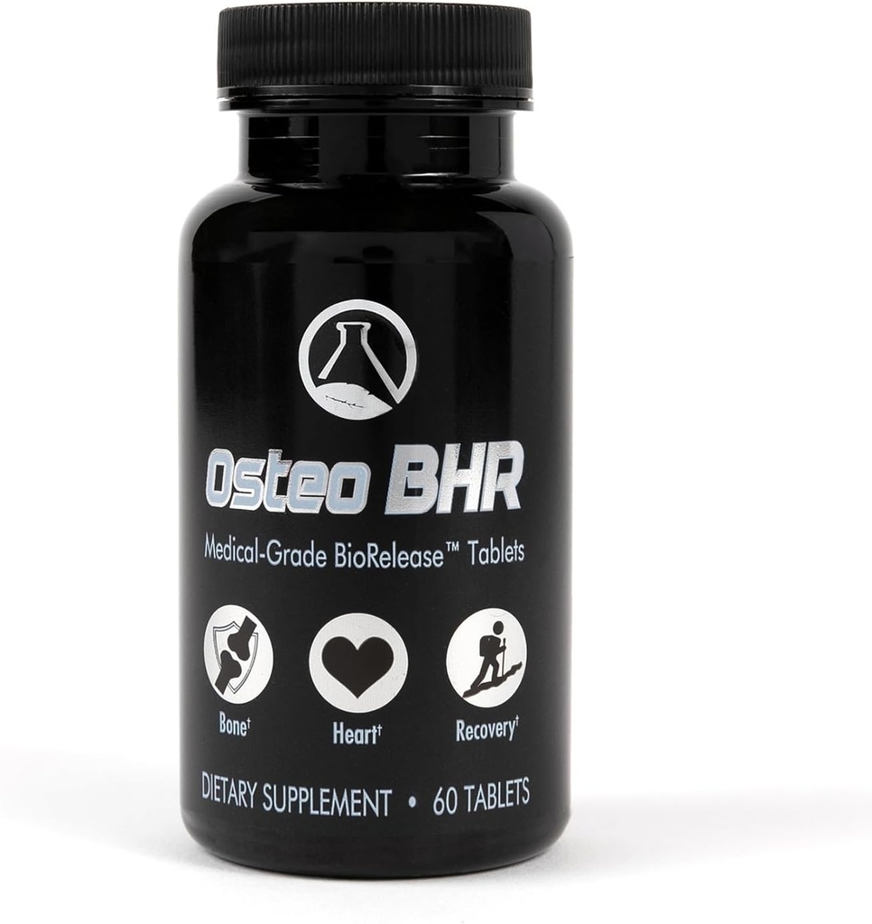 Osteo BHR - 60 Ct Kaulu remonta papildinājums w Ipriflavons, kalcijs, magnijs, Borons, vitamīns K2 & D3 kaulu veselībai un atjaunošanai. Optimāla kalcija izmantošana veselīgai sirdij un artērijām.