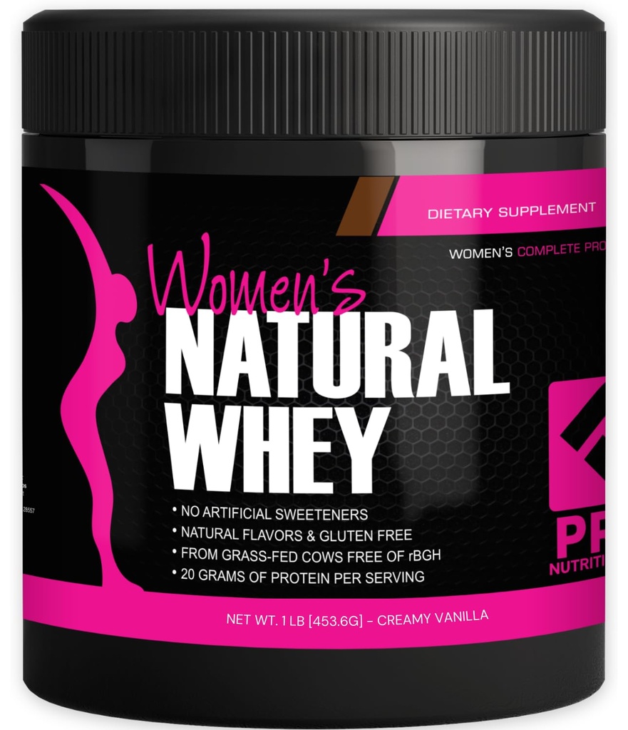 Sūkalu proteīns Pulveris sievietēm Vanilla pulveris - no glutēna brīvas zāles rBGH-free - atbalsta svara zudums - dabas Stevia saldināts proteīns Shake, 20g (Creamy Vanilla, 1lb)
