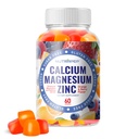 Kalcija magnija cinka papildinājums Gumijas - ar vitamīnu D3 K2 Magnija glicināts - apelsīnu ogu uzliesmo vegan Cukurs bez lipekļa bez košļājamā vīriešiem sievietēm bērniem