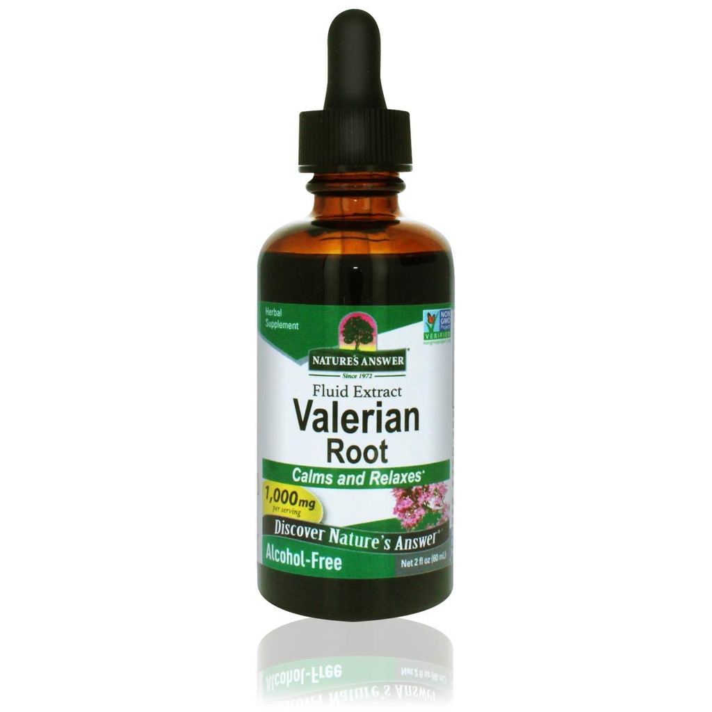 Dabas atbilde Valerian Root 2 Ounce ekstrakts - bez alkohola, bez lipekļa, bez košera, ne-ĢMO, ražots ASV - Kalmēšanas un relaksācijas atbalsts - Baldriāna saknes miegam, atpūtas atbalsts