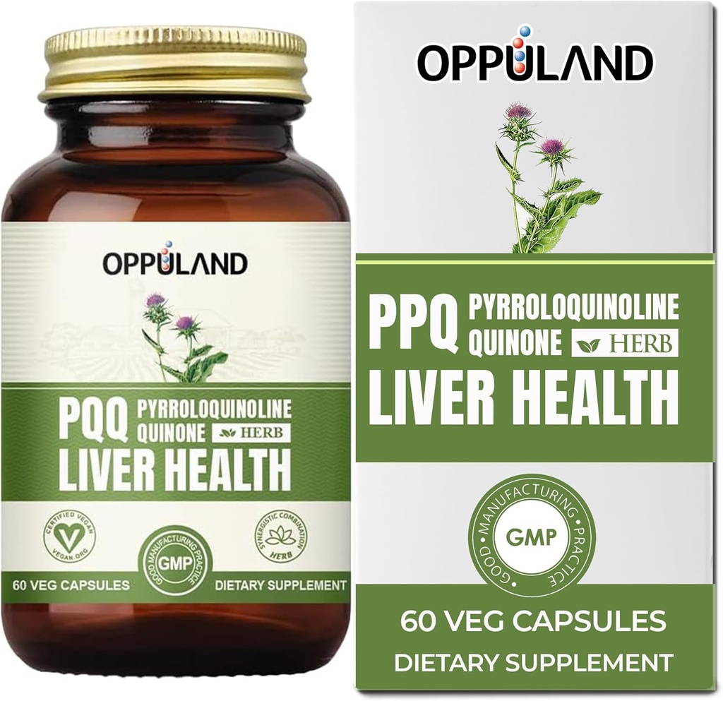 PQQ + garšaugi Aknas Balsta-PQQ Aknu papildinājums-Pyrrolohinolin hinons ar pienu Thattle ekstrakts aknu veselībai-60 Veg kapsulas