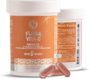 Flora Vita C Probiotika & Antioksidants, Liposomālais Tīrais ceļš C, Imūnais atbalsts, Kolagēna pastiprinātājs Plus Digestive & Gut atbalsts sievietēm un vīriešiem - Lactobacillus un 12 Reģistrētas probiotikas - 30 dienu piegādes