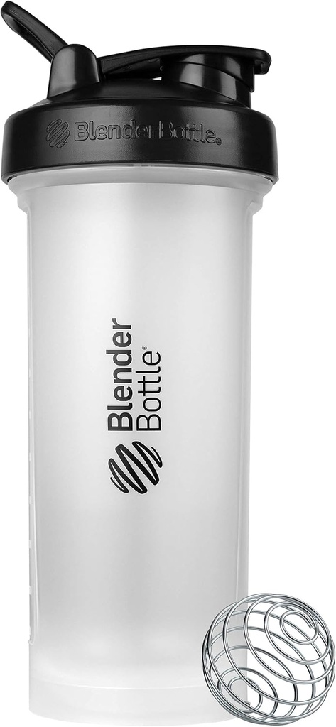 BlenderBottle Classic V2 Shaker Pudele ideāli piemērota olbaltumvielu sakratīt un pirms treniņa, 45-Ounce, dzidrs/melns