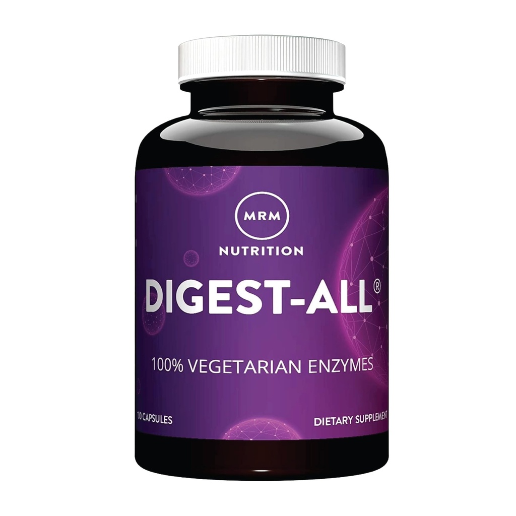 MRM Nutrition Digest-All ®; Gremošanas enzīmi; Uzlabota Gremošanas un Absorbcija; Laktāze + Amilāze + Lipāze; Var Palīdzēt ar Uzpūšanās un Gāze; 100% Veģetārietis; Bezglutēna; 50 Pasniedz