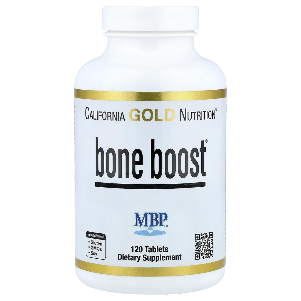 California Gold Uzturs Kaulu Boost Papildinājums, Atbalsts kaulu veselībai, Nutrient Blend ar kalcija un D vitamīna, Veģetārs Friendly, bez lipekļa, ne-GMO, 120 tabletes