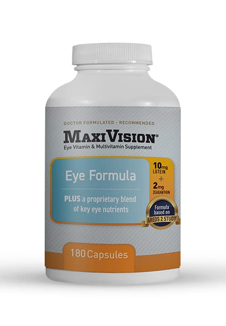 MaxiVision® Acu formula - Acu vitamīns Pamatojoties uz AREDS 2 pētījumu - ar vecumu saistīts makulas atbalsts (1 B, 180 kapsulas)