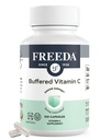 FREEDA Bufered vitamīns C 500mg – neacidīgs kalcija askorbāts – Imūnsupport & Antioxidant – Kosher, maigs uz kuņģa – 100 kapsulas