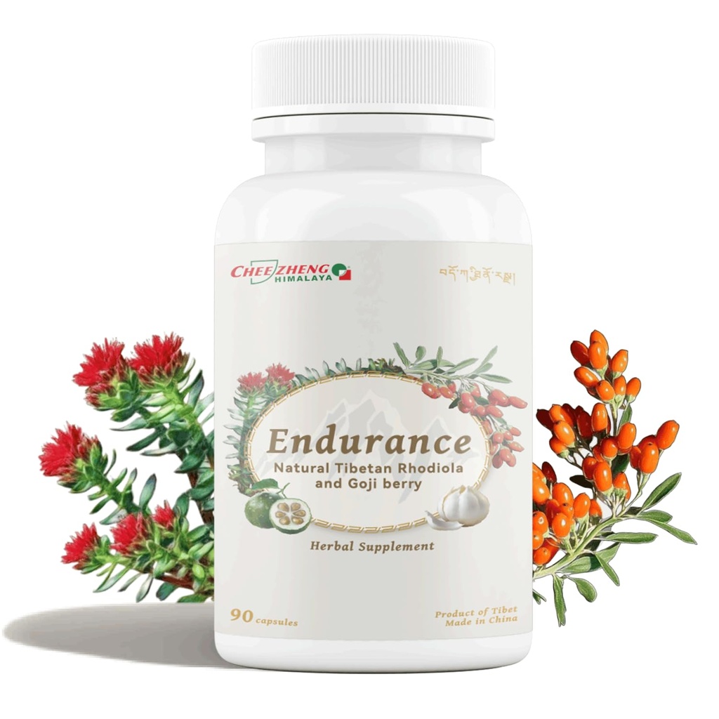 CheezhengHimalayaya Rhodiola un Goji Berry Daily papildinājums, atbalsts Enerģētika, Garīgais miers, Boost Gremošana, Uzlabot Immunity, Uzlabo skābekļa utilizāciju, Tibetas Natural Herbs, 90 Veggie kapsulas