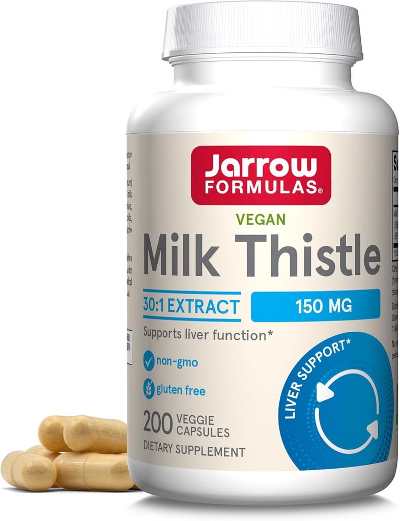 Jarow Formulas Milk Datele 150 mg - 200 Veggie kapsulas - Antioksidants, kas atbalsta imūno reakciju, aknu funkcijas un glutations - līdz 200 Servējumiem