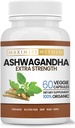 Ashwagandha Saknes Extra Strength – 60 Veģetārs Kapsulas – Atbalsta Stress, Mood, un Imūnās veselības – Formulēts uzlabotu Absorbciju – Non-GMO Herbal Papildinājums