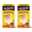Gaisā pārnēsāts vitamīns C 1000mg (per serving) - Citrus chewable tabletes (64ct / kaste), bez lipekļa Imūnās atbalsta papildinājums, vitamīni A C E, ZINC, selēns, ehinācija, ingvers, antioksidanti (2- iepakojums)