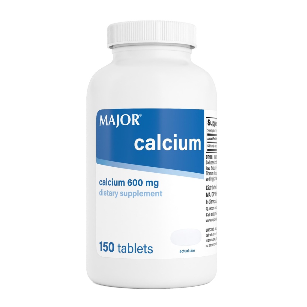 600 mg kalcija tabletes - kalcija papildinājums - 150 tabletes (1 iepakojums)