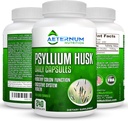 Aeternum Psyllium Husk Caps ASV Ražots - Premium All Natural Fiber Papildinājums - 240 Husk Pulveris Kapsulas 725 Mg uz vienu Kalpo, Atbalsta Veselīga Gremošanas sistēma - Visi Natural 100% Šķīstošs